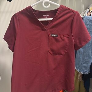 Jaanuu Maroon Scrub Set